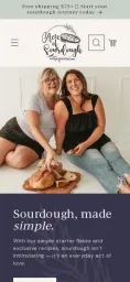 Acts of Sourdough — Shopify storefront on mobile