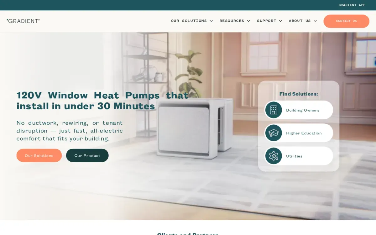 Gradient storefront, desktop