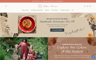 Modern Prairie — Shopify storefront on desktop