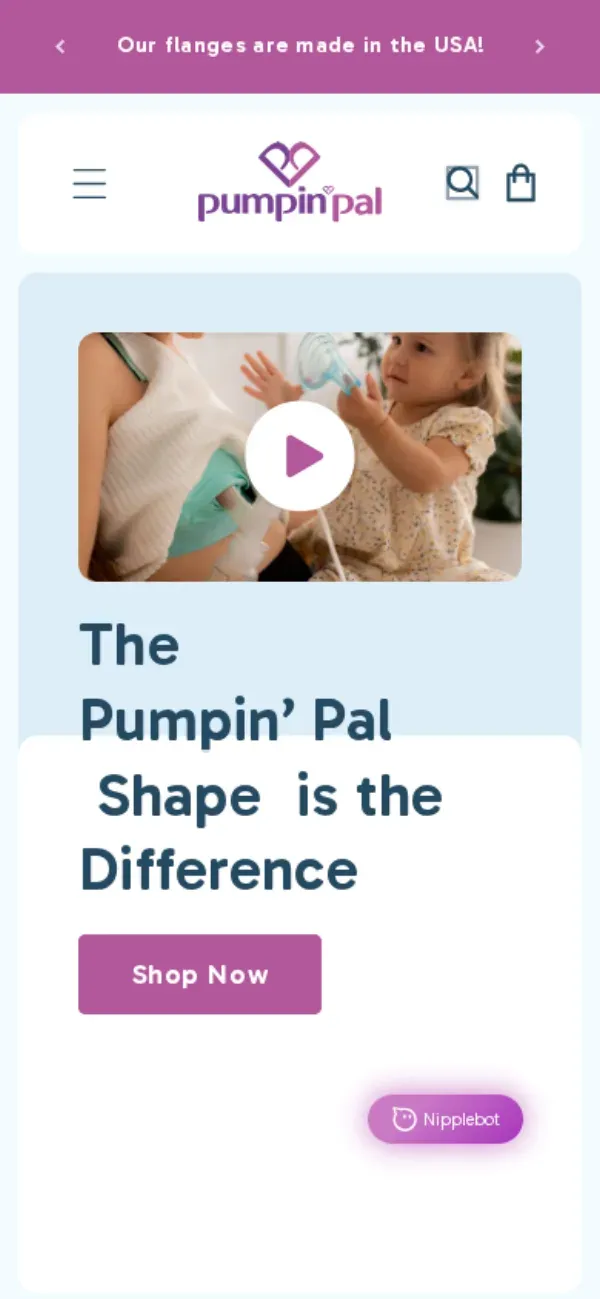 Pumpin Pal storefront, mobile