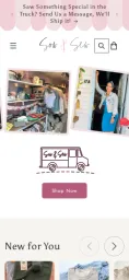 Sow & Sew — Shopify storefront on mobile
