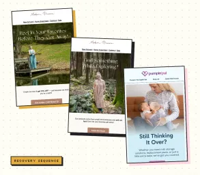 Cart-recovery email sequence for Modern Prairie and Pumpin Pal