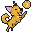 Goldie, coinwin pose